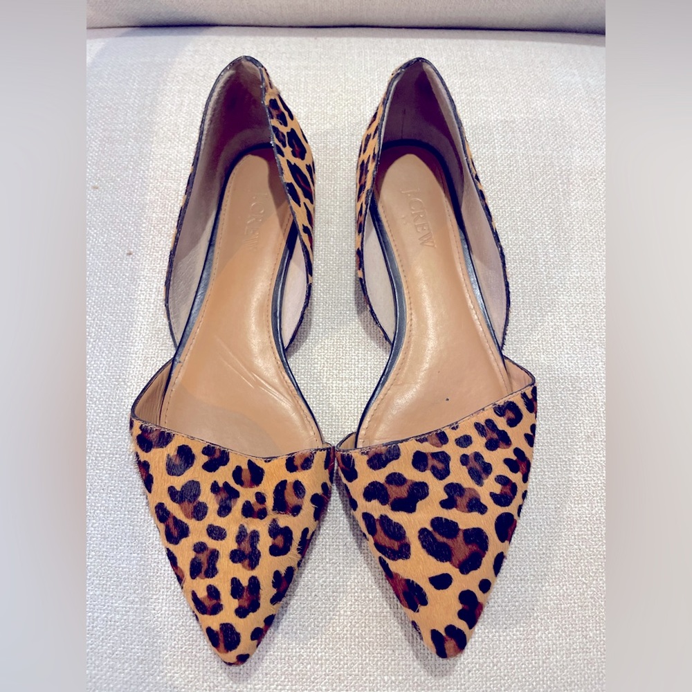 JCrew Animal Print Flats Size 8